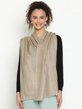 The Classic Weave – Pure Cashmere Natural Toosh Shade Herringbone Stole