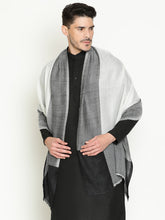 Premium Pure Wool Black and White Herringbone Scarf – Unisex Office & Formal Wear