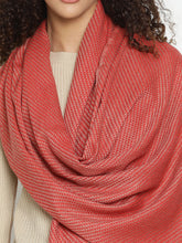 Bright Basket Weave Wool-Cashmere Scarf in Natural Tones