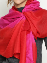 Pure Cashmere Dark Pink Luxe Ombre Stole