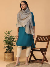 Lustrous Paisley Wool Blend Shawl