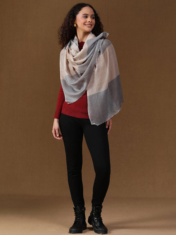 Blue & Toosh Checks Wool Stole