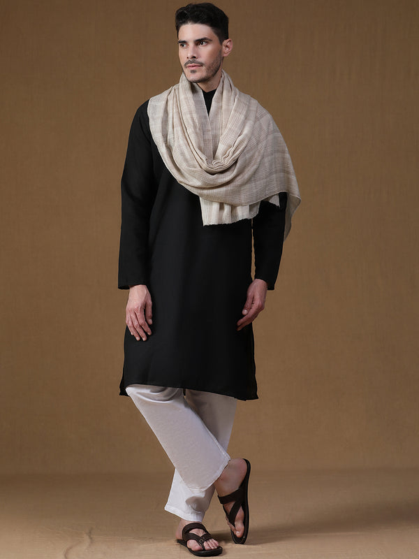Beige Fine Checks wool Lohi