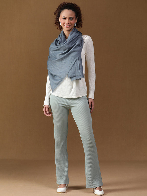 Grey Herringbone cashmere Stole