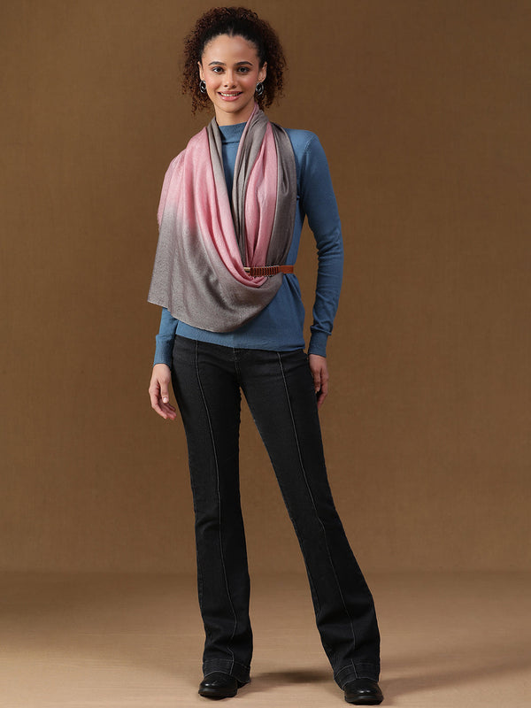 Light Pink Ombre Cashmere Stole