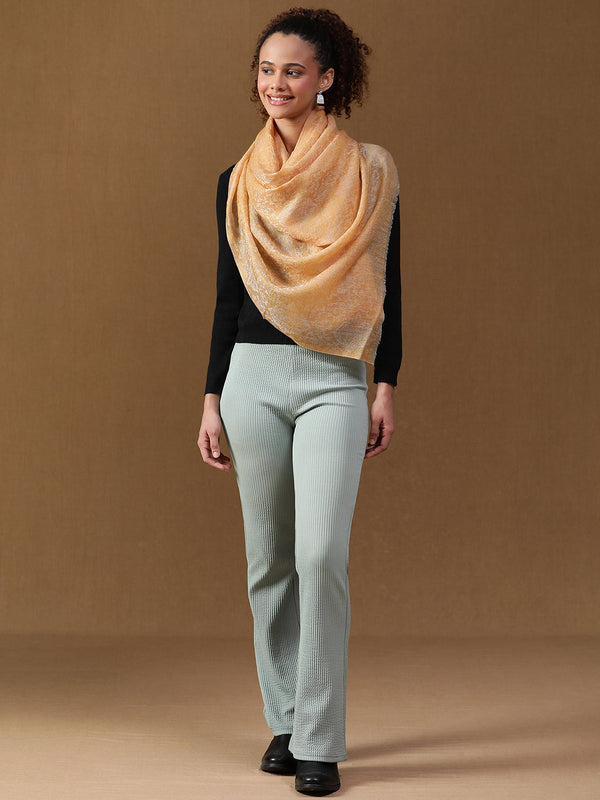 Paisley Mustard Wool Scarf
