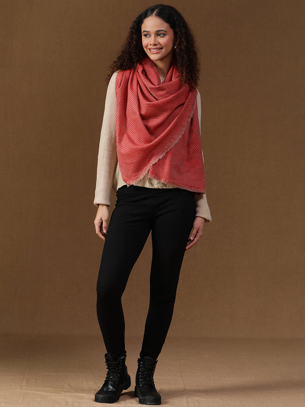 Bright Basket Weave Cashmere Scarf