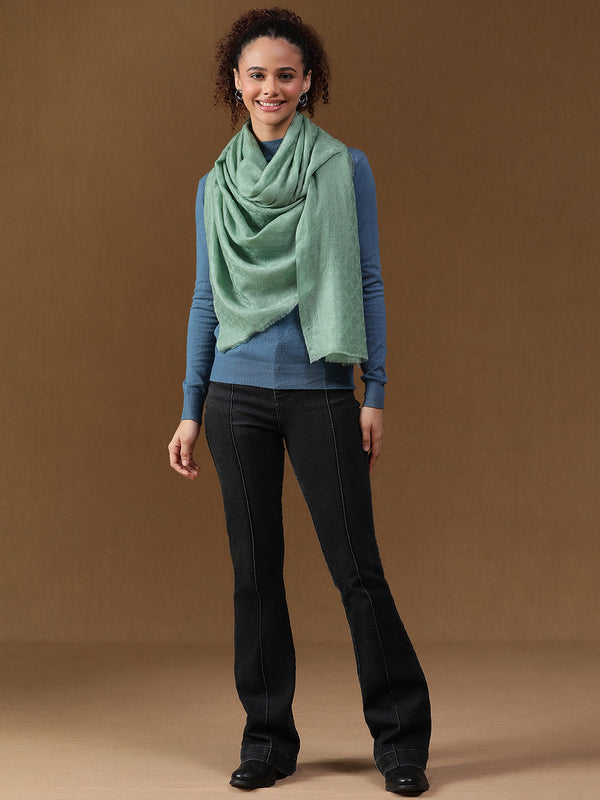 Mint Green cashmere stole
