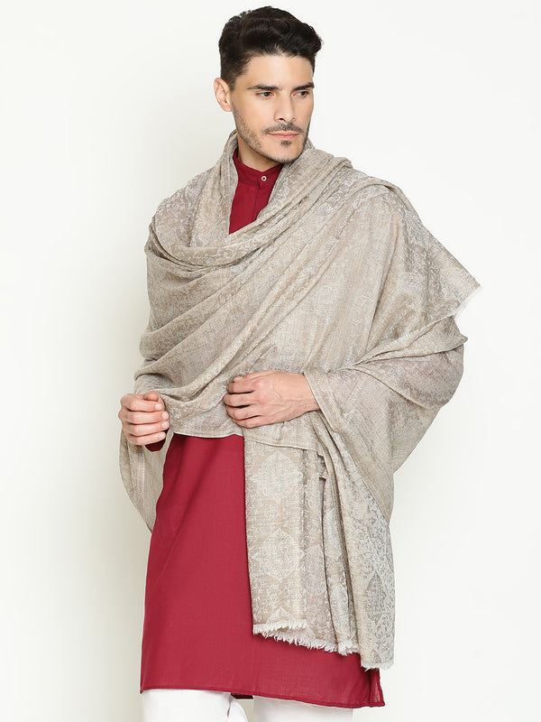 Paisley Beige wool lohi shawls
