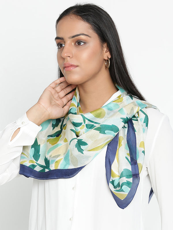 Floral Pop Silk Scarf for Women