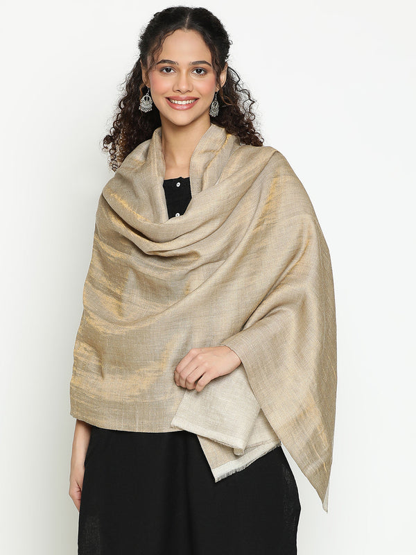 Reversible Zari Toosh Cashmere Stole