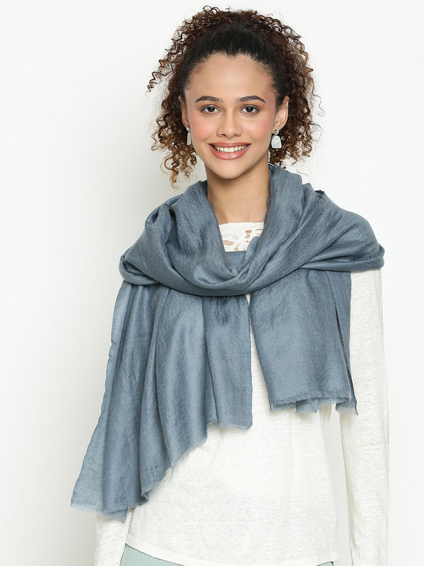 Grey Herringbone cashmere Stole