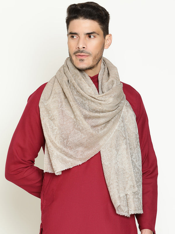 Paisley Beige wool Lohi shawls