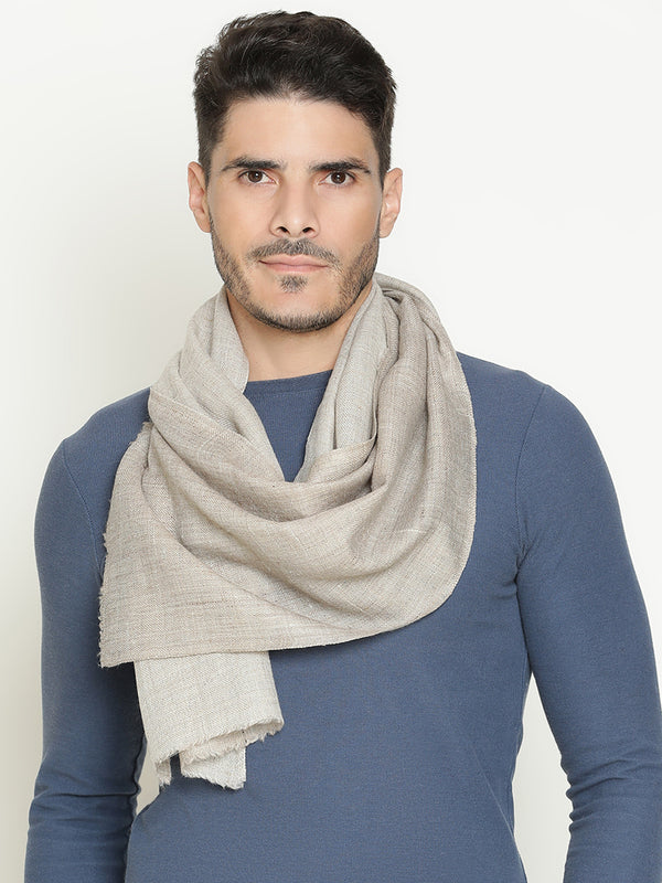 Reversible Ivory Wool  Muffler