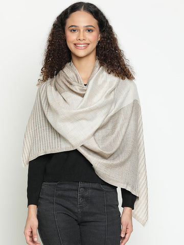 Reversible Beige wool Stole