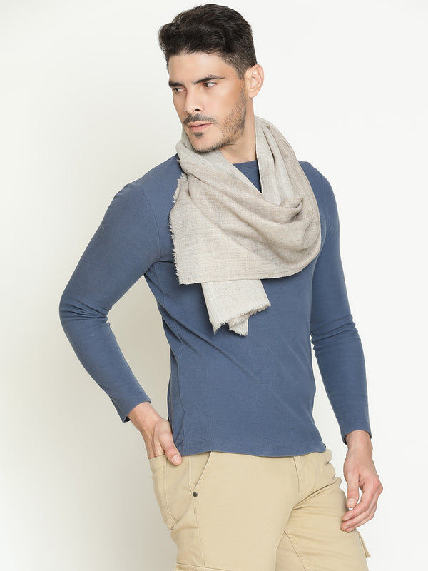 Reversible Ivory Wool  Muffler