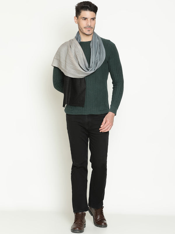 black grey Ombre Cashmere Muffler