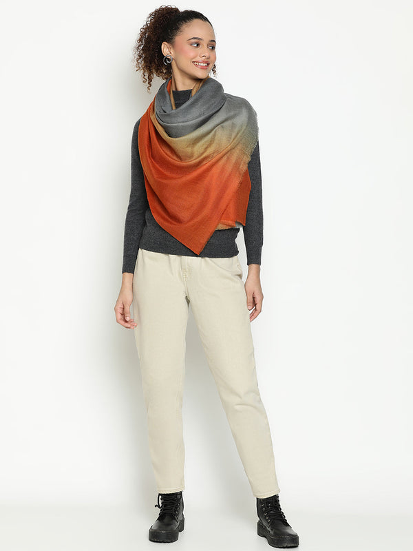 Rust Ombre Cashmere Stole