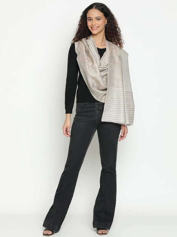 Reversible Beige wool Stole