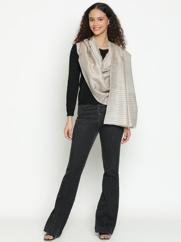 Reversible Beige wool Stole