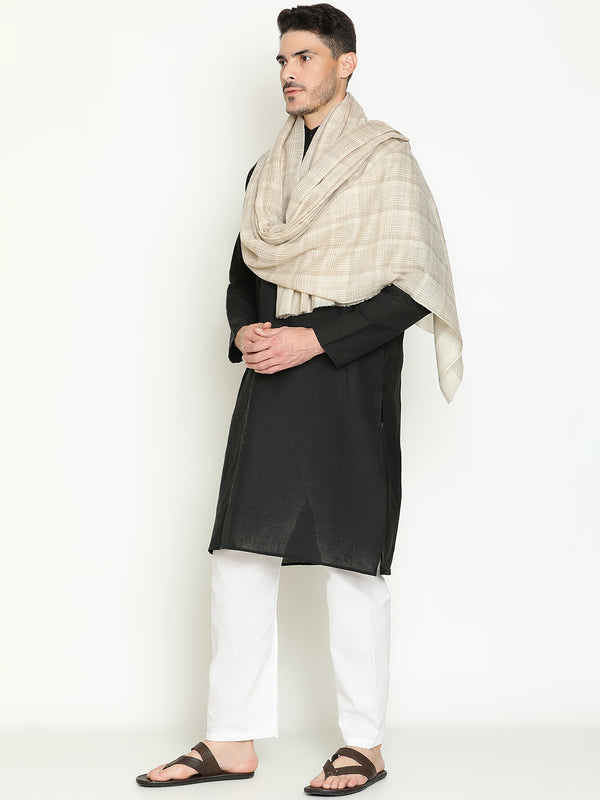 Beige Fine Checks wool Lohi
