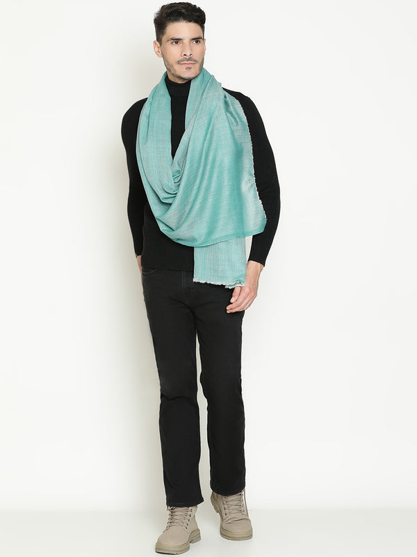 Aqua Blue wool muffler for men