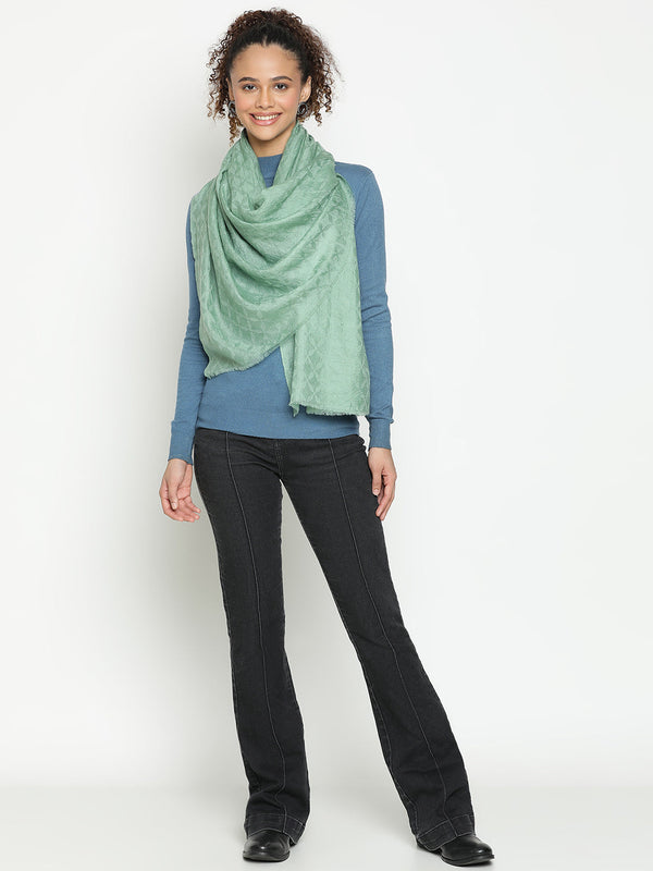 Mint Green cashmere stole