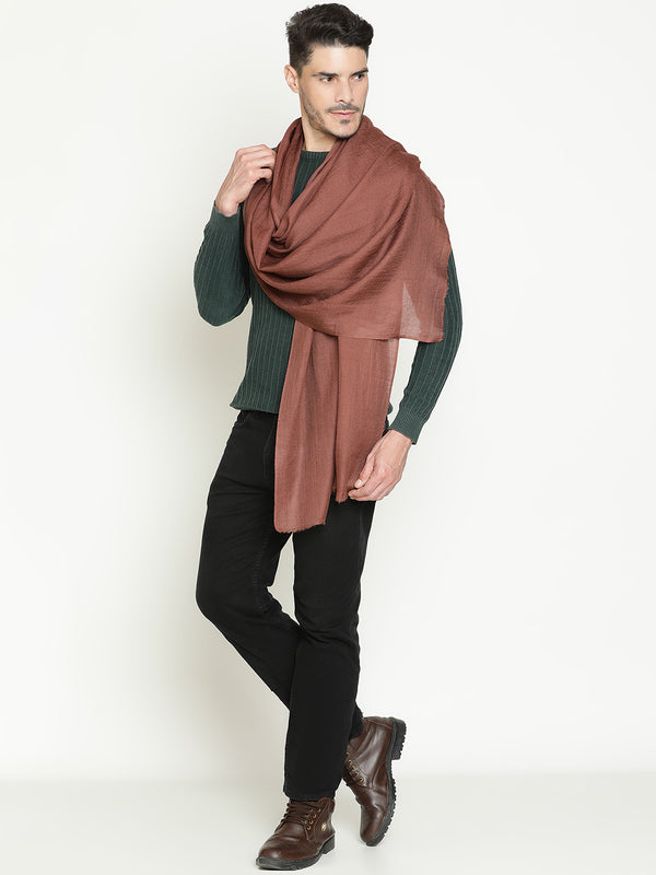 Coffee Brown wool muffler for men