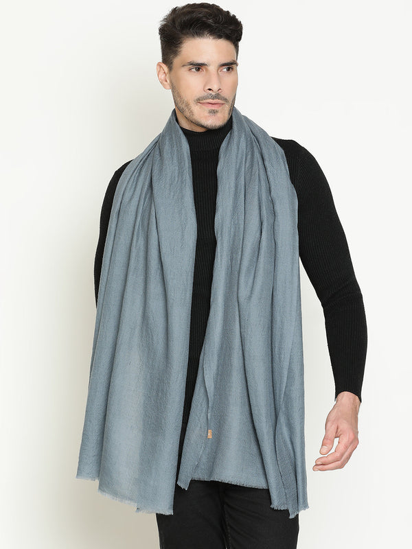 Grey Herringbone Cashmere stole