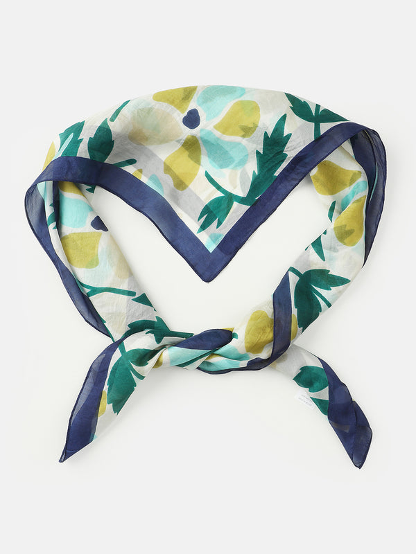 Floral Pop Silk Scarf for Women