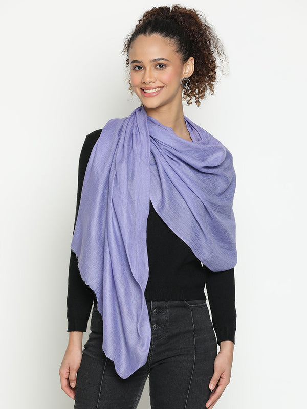 Lilac Diamond Weave Wool Stole