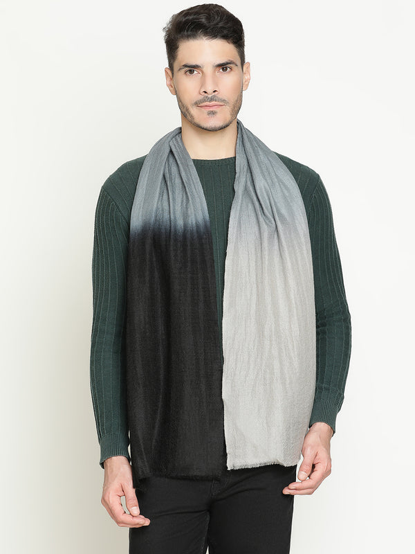 black grey Ombre Cashmere Muffler