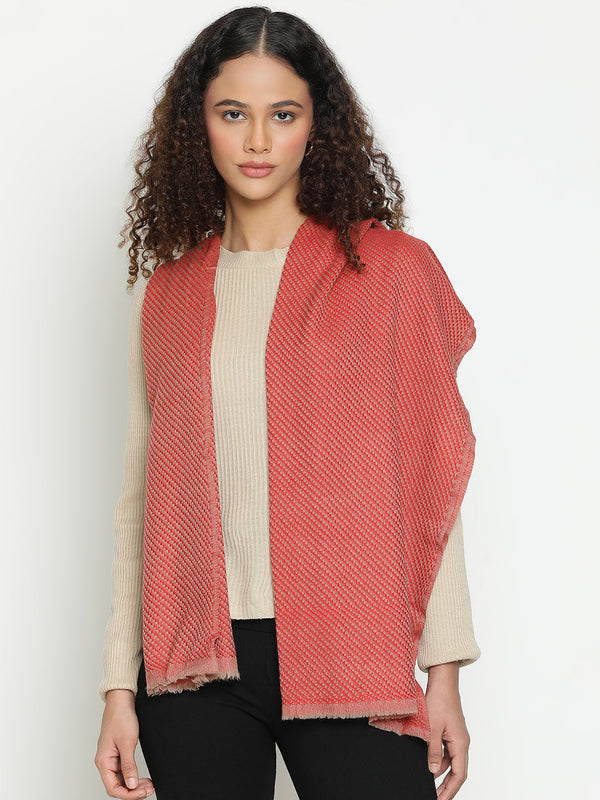 Bright Basket Weave Cashmere Scarf