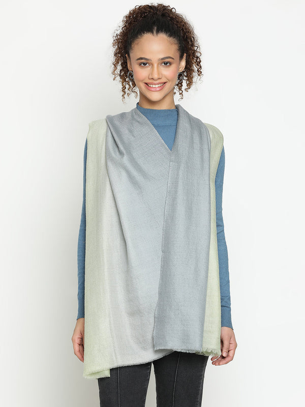 Pastel Green Ombre Cashmere Stole
