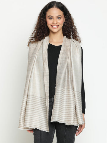 Reversible Beige wool Stole