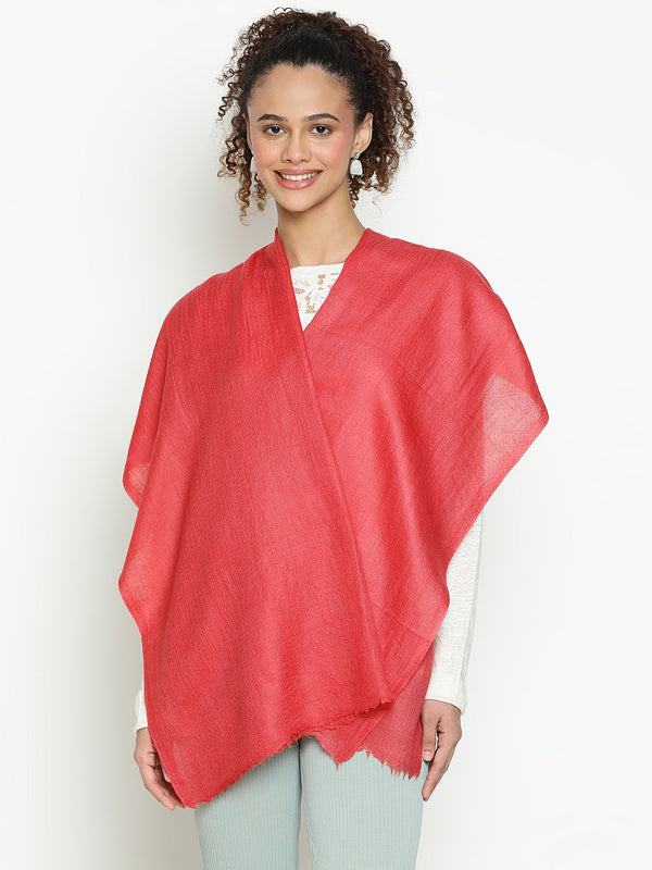 Red Diamond Weave Wool Scarf