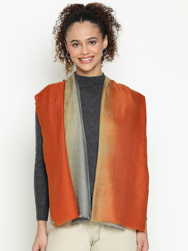 Rust Ombre Cashmere Stole