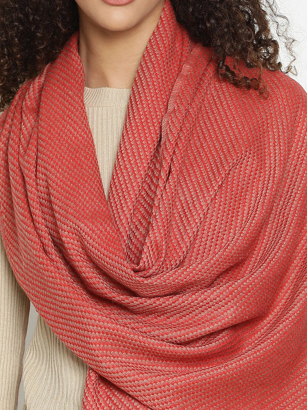 Bright Basket Weave Cashmere Scarf