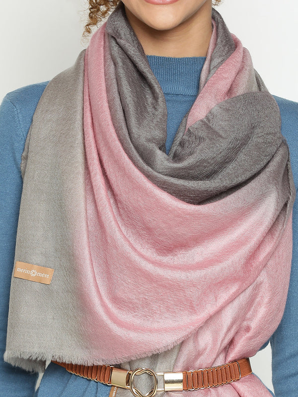 Light Pink Ombre Cashmere Stole