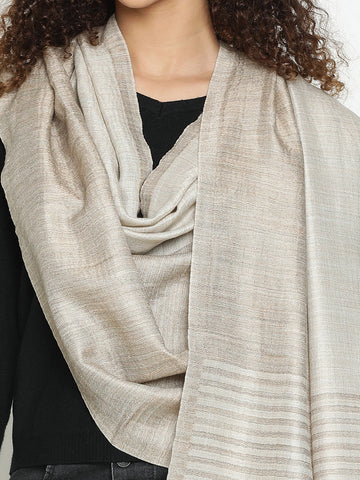 Reversible Beige wool Stole