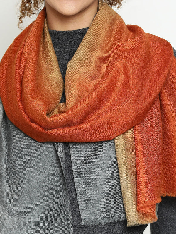 Rust Ombre Cashmere Stole