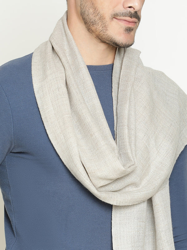 Reversible Ivory Wool  Muffler