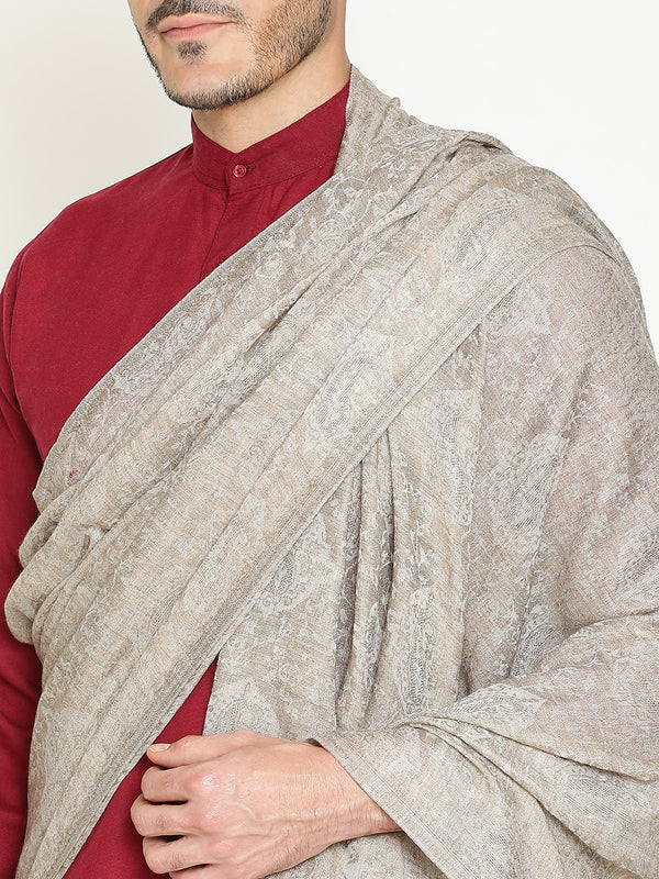 Paisley Beige wool lohi shawls