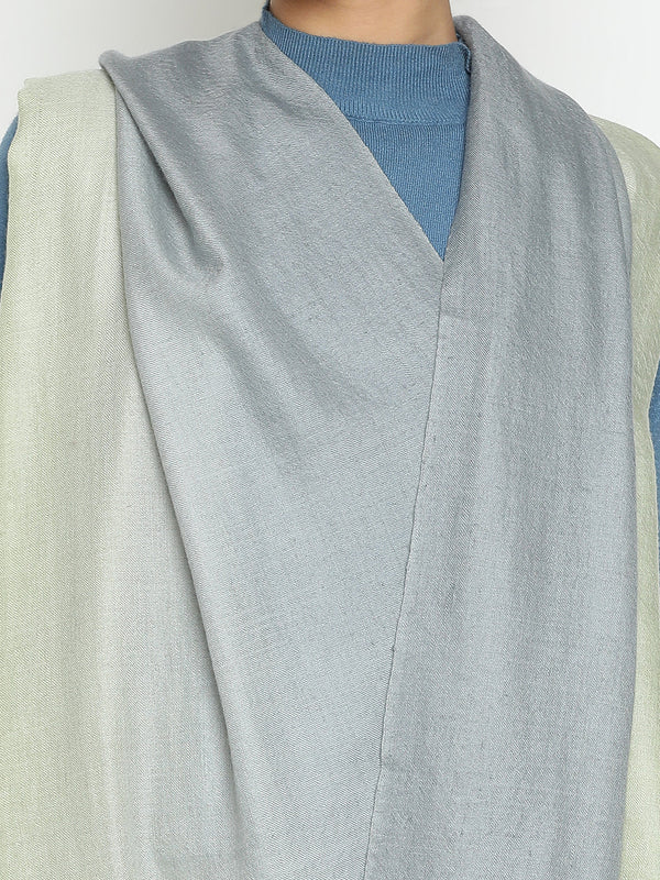 Pastel Green Ombre Cashmere Stole