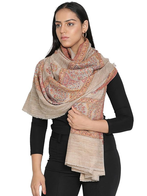 brown Traditional Wool Kani Shawl