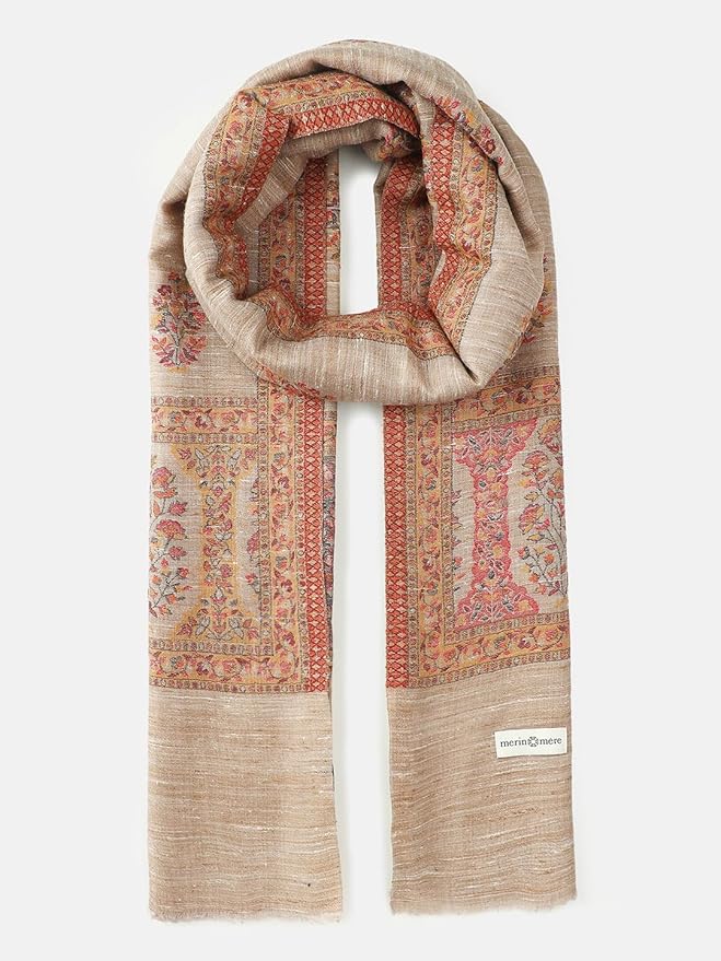 brown Traditional Wool Kani Shawl
