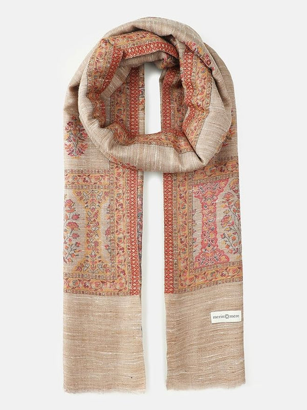 brown Traditional Wool Kani Shawl