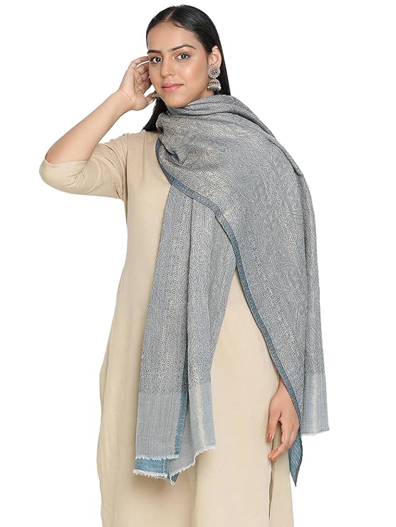 Lustrous Paisley Wool Shawl