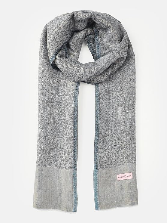 Lustrous Paisley Wool Shawl